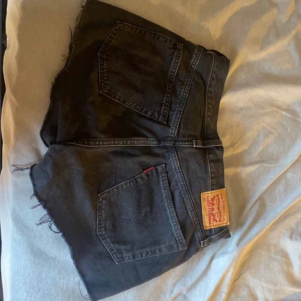 Black Levi denim shorts. Good condition. Waist 26